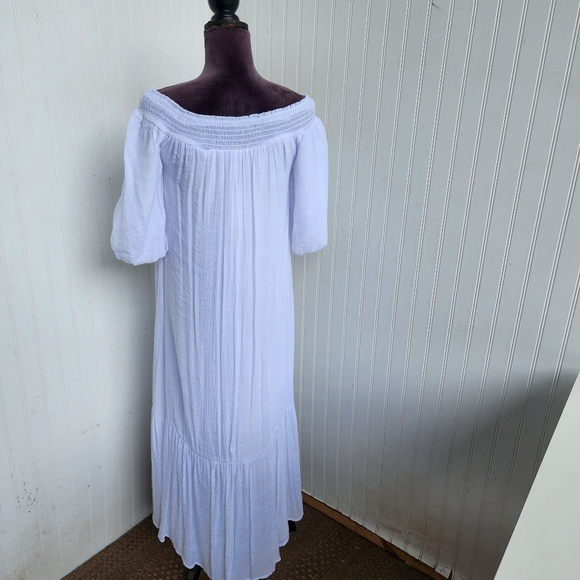 $65 NWT Marissa Olivia Midi Dress Womens Puff Balloon Sleeve Off The Shoulder S - Picture 5 of 11